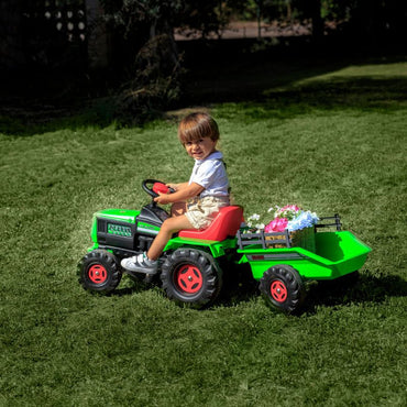 Tractor Eléctrico con Remolque 6V Injusa