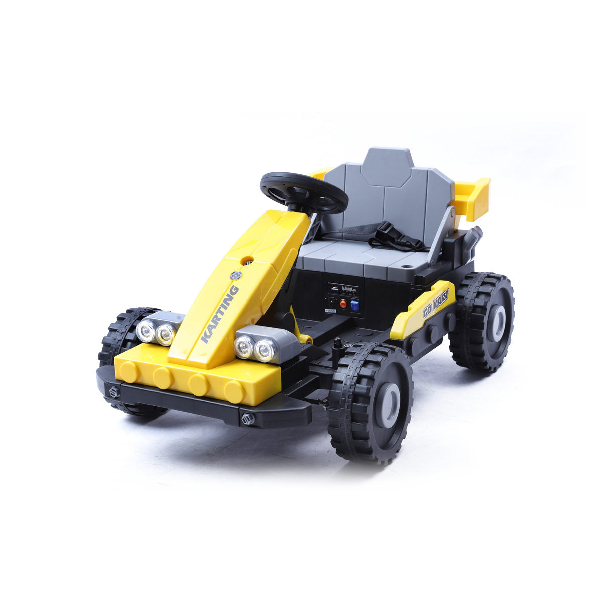 Coche eléctrico infantil Kiddo Drive Car 12V Litio 2 en 1 Amarillo