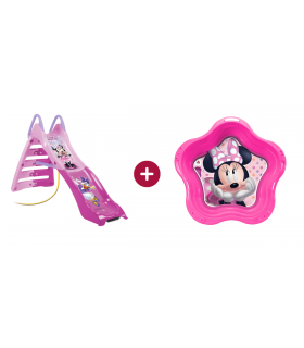 Pack Toboggan et piscine-bac à sable Minnie Mouse