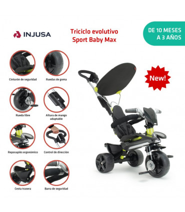 Evolutionary Tricycle Sport Baby Max Green