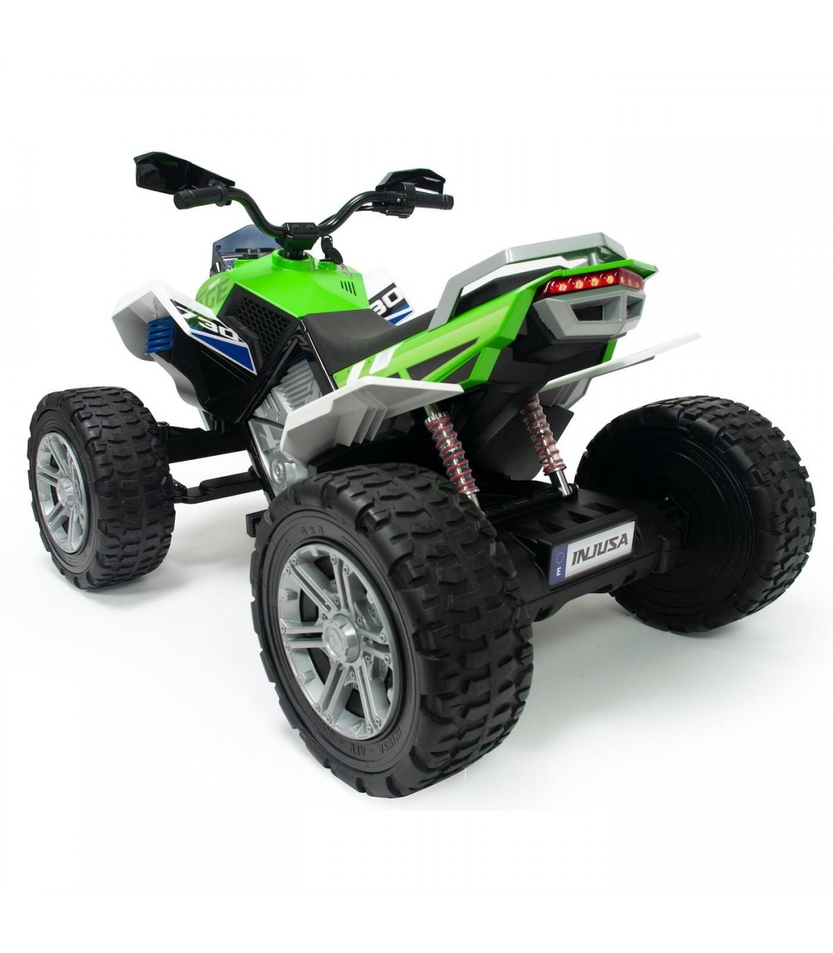 INJUSA - Quad Électrique Rage, Batterie 24V, Enfants de +6 Ans, 2 Vitesses,  Marche Arrière, Suspension, Lumières LED, 11 km/h