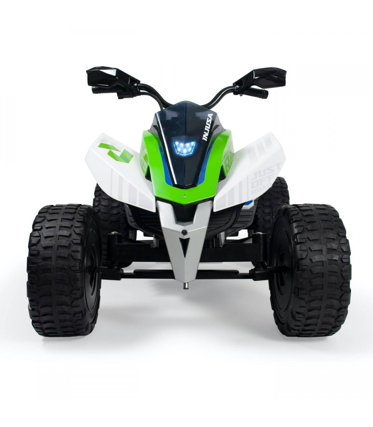 INJUSA - Quad Électrique Rage, Batterie 24V, Enfants de +6 Ans, 2 Vitesses,  Marche Arrière, Suspension, Lumières LED, 11 km/h