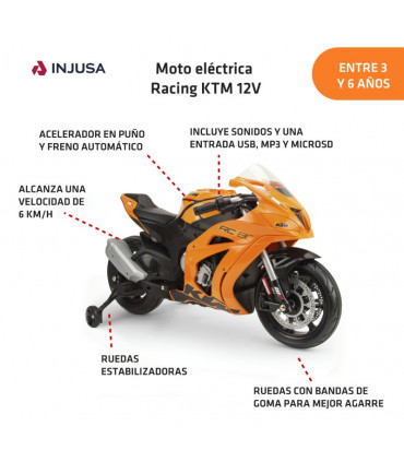 Moto Électrique Racing KTM 12V