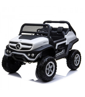Mercedes Unimog 12V White Electric Ride-On Car for Kids