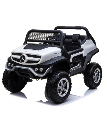 Voiture électrique enfant Mercedes Unimog 12V Blanche