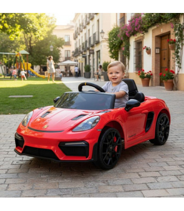 Elektroauto Porsche Spyder 12V Rot