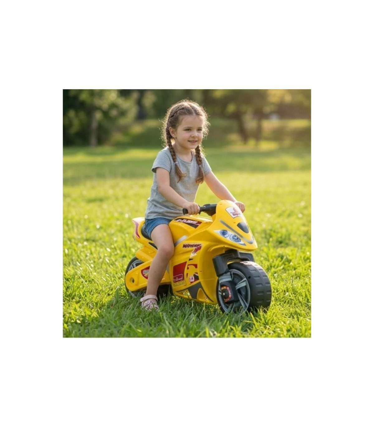 Ride-On Scooter Winner Yellow | Spielzeug fr Jungen und Mdchen | Injusa