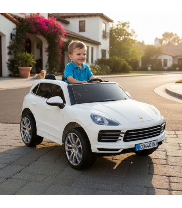 Coche Eléctrico Porsche Cayenne 12V Blanco