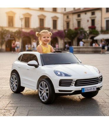 Coche Eléctrico Porsche Cayenne 12V Blanco