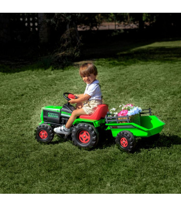 Tractor Eléctrico Infantil con Remolque 6V
