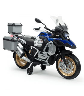 Bombardeo solitario Viento Moto para Niños BMW R1250 GS Adventure 12V con Maletas Incorporadas