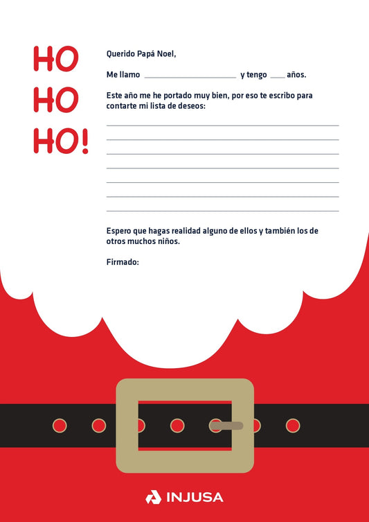 TU CARTA DESCARGABLE PARA PAPÁ NOEL TE ESTÁ ESPERANDO