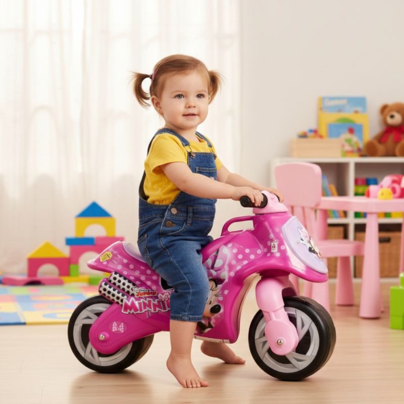 Moto Correpasillos Minnie Mouse Rosa