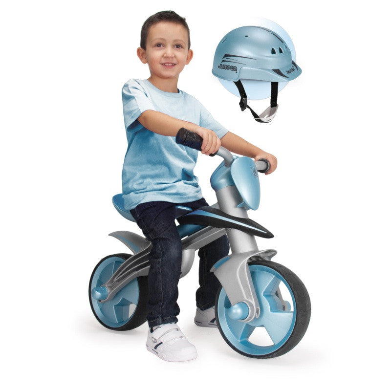 Bicicleta sin Pedales Jumper Azul con Casco