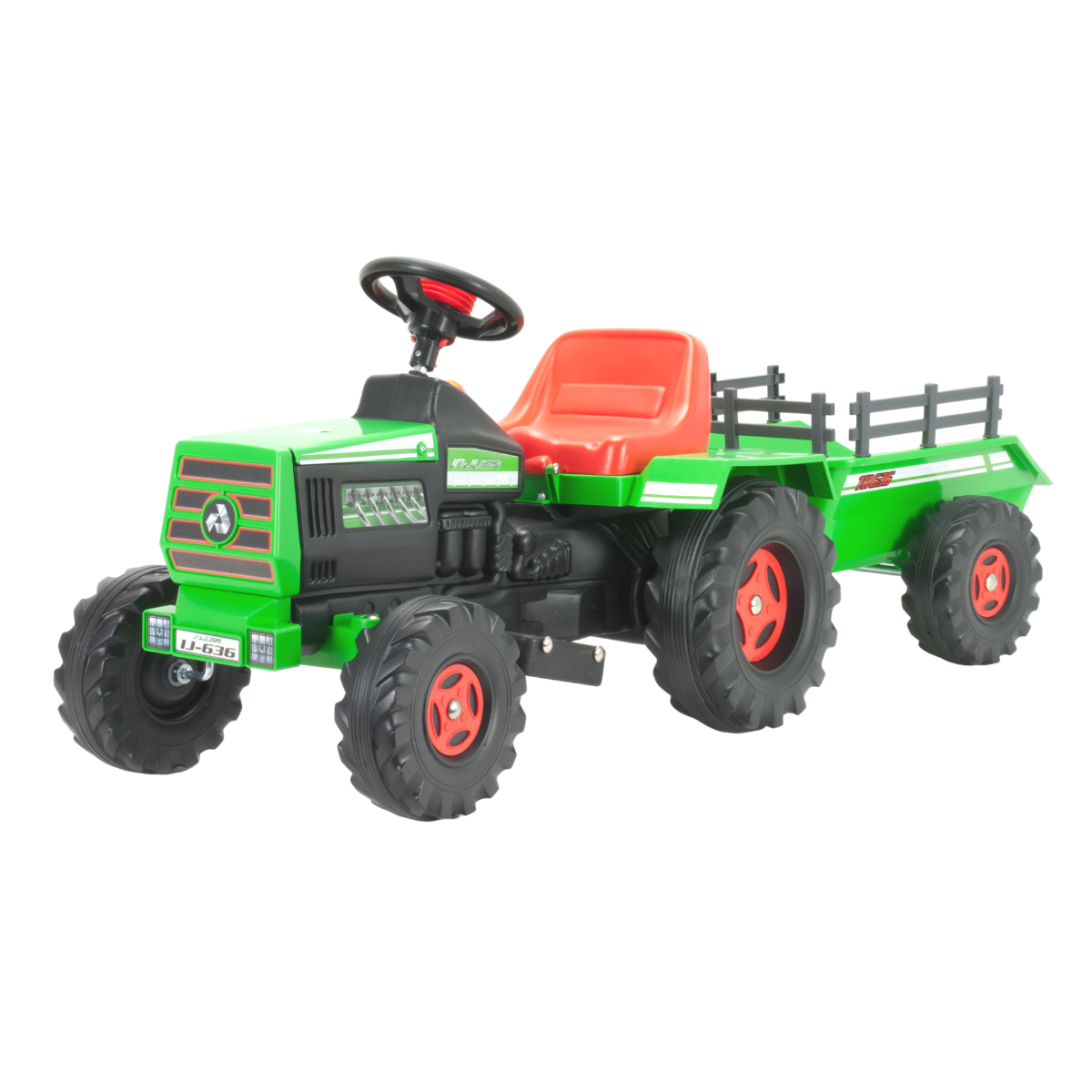 Tractor Eléctrico con Remolque 6V Injusa