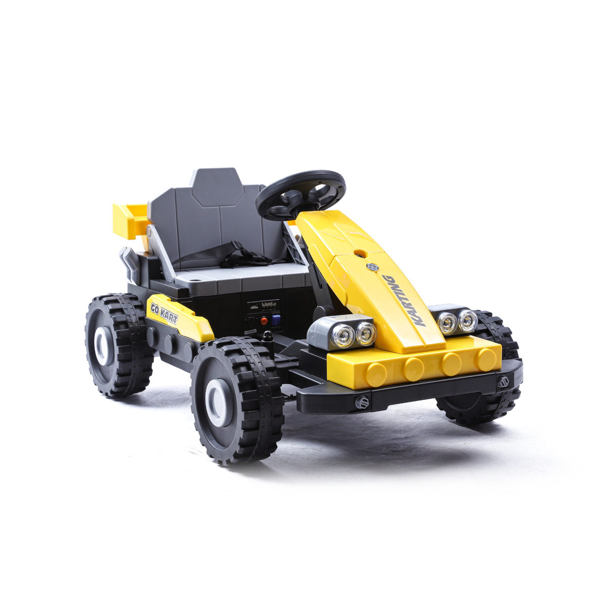 Coche eléctrico infantil Kiddo Drive Car 12V Litio 2 en 1 Amarillo