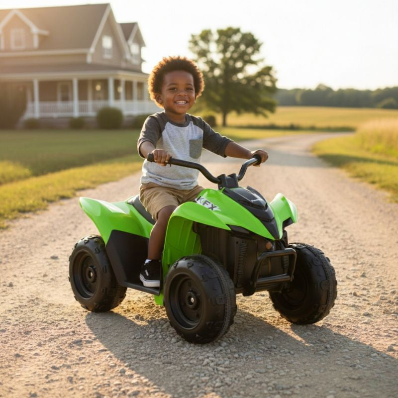 Quad Eléctrico Kawasaki ATV KFX90 12V Verde Injusa