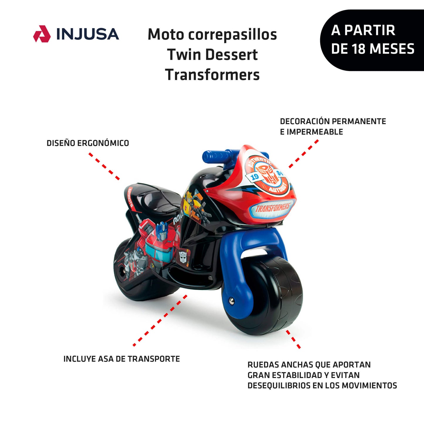 Moto Correpasillos Twin Dessert Transformers