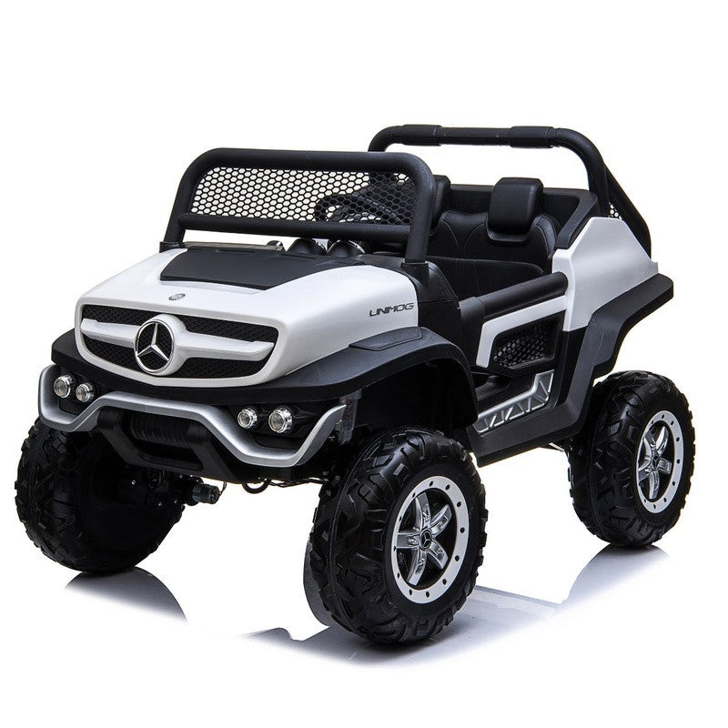 Coche Eléctrico Mercedes Unimog 12V Blanco