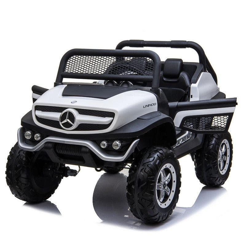Coche Eléctrico Mercedes Unimog 12V Blanco