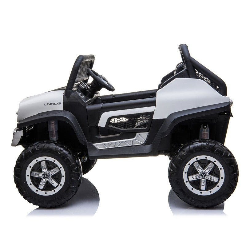 Coche Eléctrico Mercedes Unimog 12V Blanco